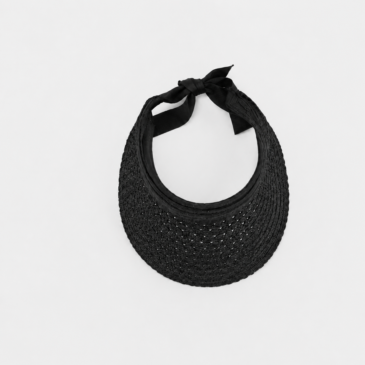 Straw hat with scarf