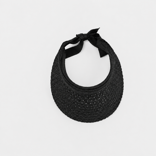 Straw hat with scarf